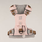 PAW - S (4-8Kg) Dog Step-in Guardian Harness with Reflective Mesh - Soft Pink - Rose Quartz Charm