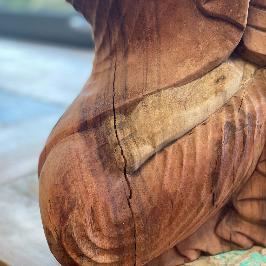 Hand Carved Buddha Statue - 60cm Welcome