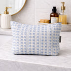 Nomad Sari Indian Jacquard Toiletry Bag - Indigo Echo