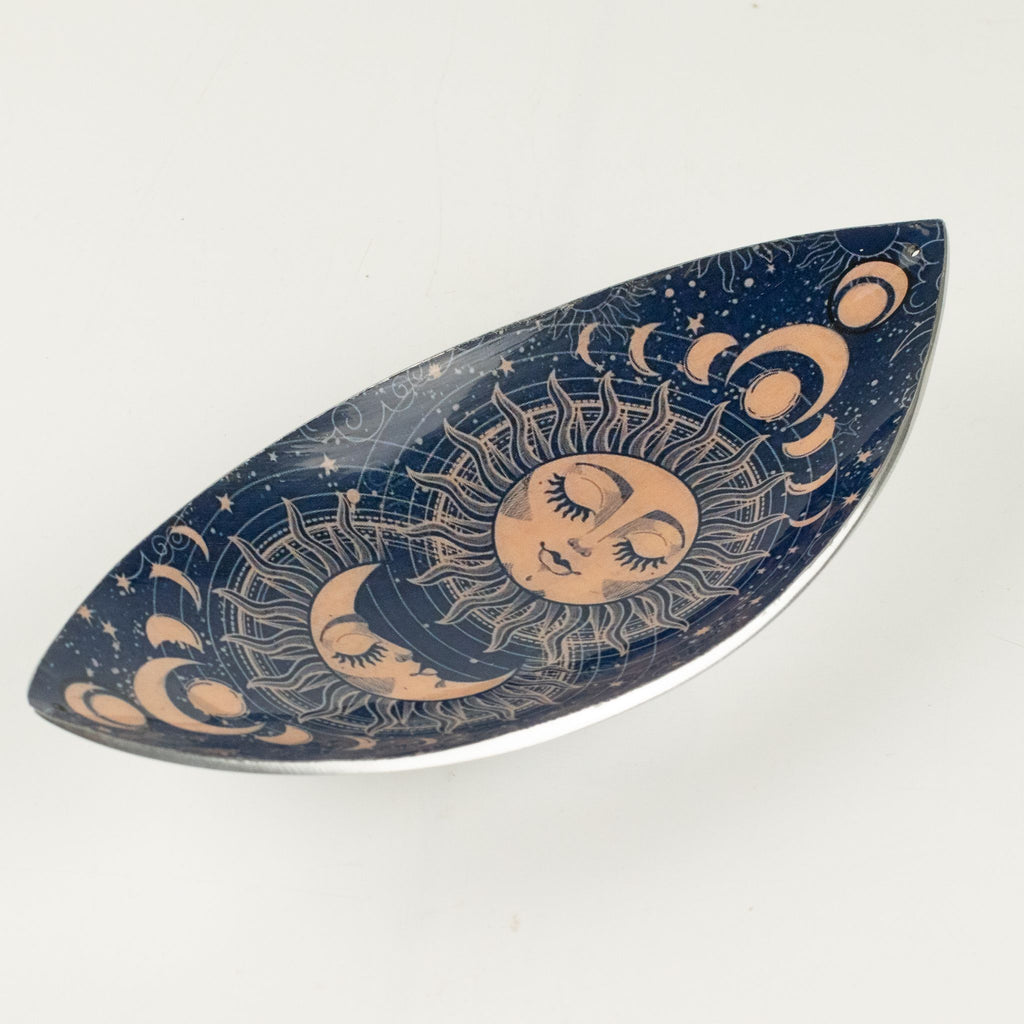 Enamel Incense Bowl - Aluminum - Pink Sun & Moon