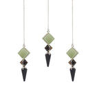 Builder of Realms - Three Piece Pendulum - Black Agate - Green Aventurine - Tiger Eye