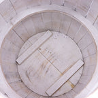 Beer Barrel Table â€“ Whitewash Wood 60 x 48.5 cm