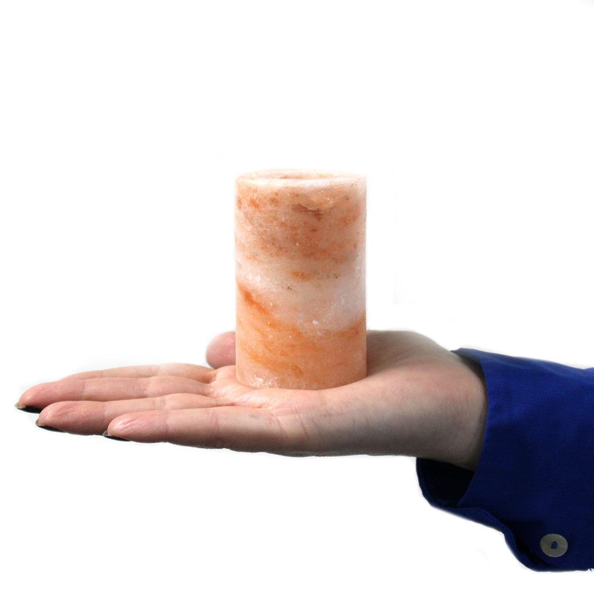 Set of 2 Himalayan Salt Shot Glasses & Wood Serving Stand - Trays | Hearth & Amble