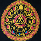 Iconic Classic Tote Bag - Luna Alchemy Wheel - Black 6oz
