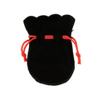 Quality Gothic Velvet Pouch - Black 12x8cm