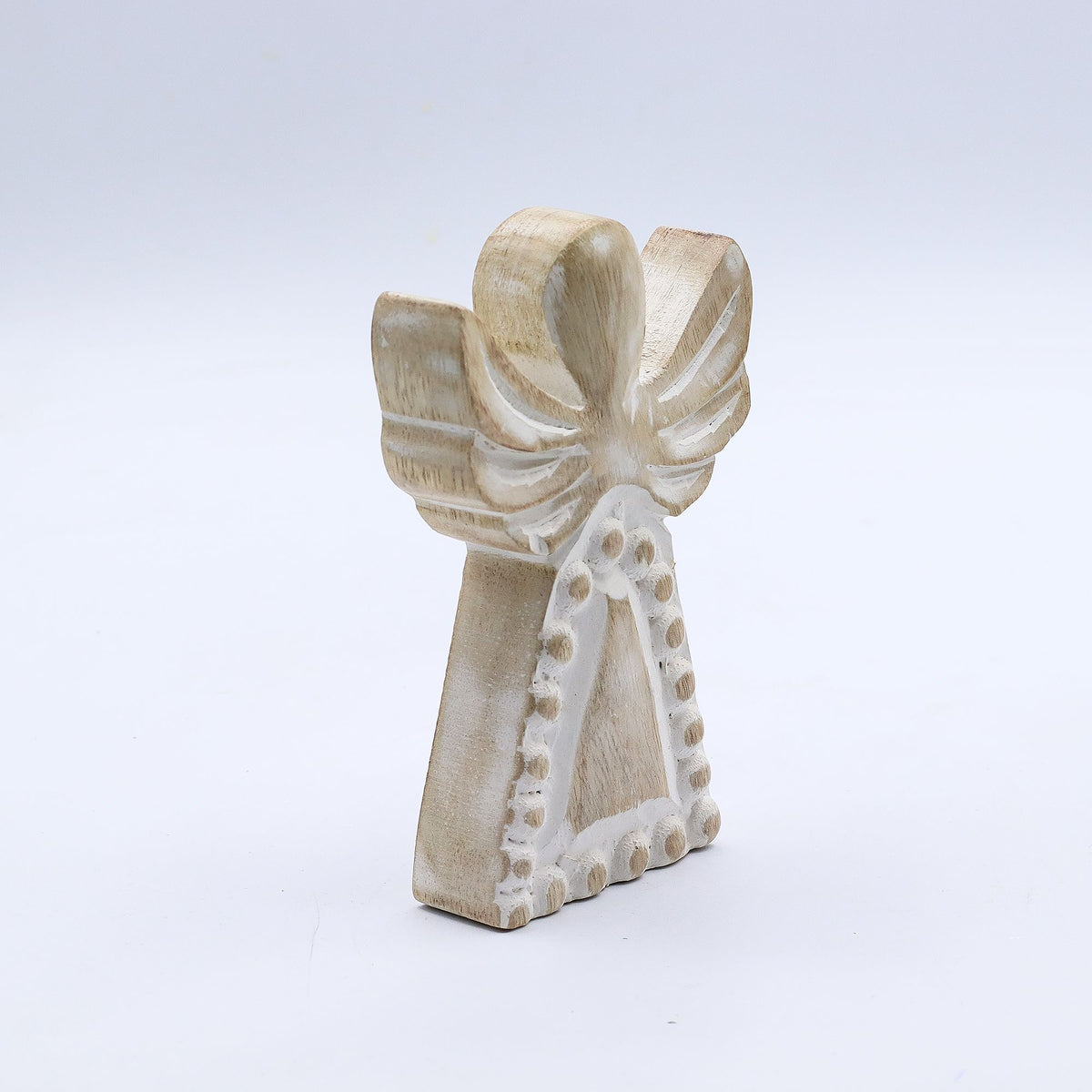 Mango Wood Angel - Whitewash - Mango Wood Angels | Hearth & Amble