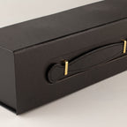 Flat Pack Gift Box - Wine Box Shape  (33.5x10x10.5cm) - Black