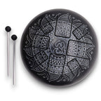 Happy Drum Om Mandala Engraved- 22x15cm