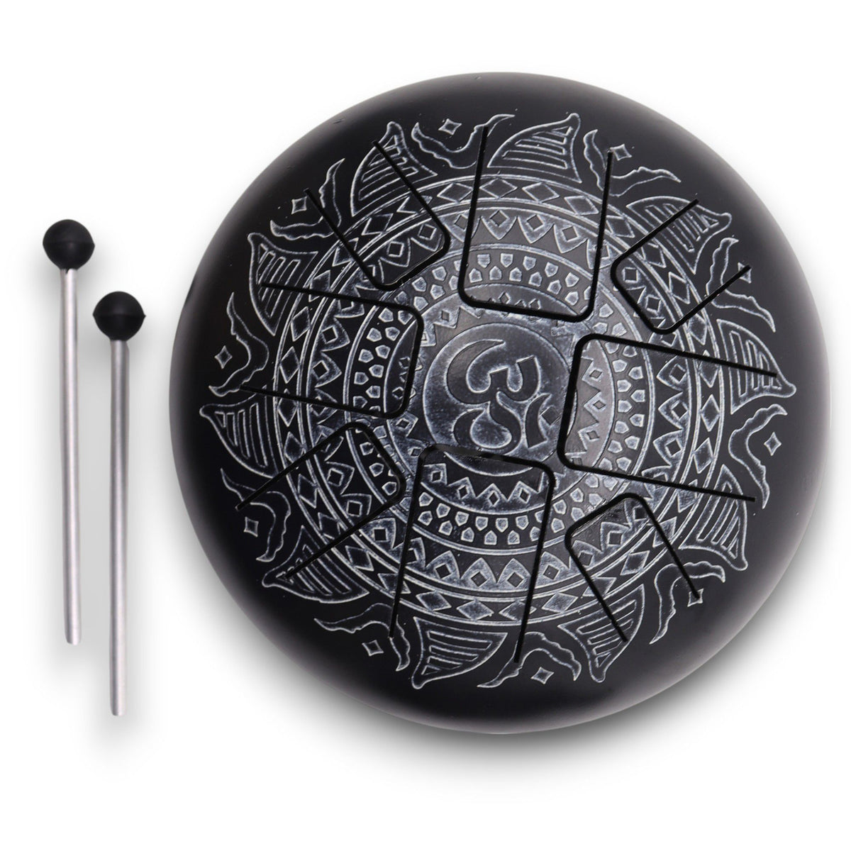Happy Drum Om Mandala Engraved- 22x15cm