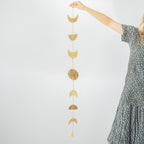 Indian Chimes - Brass Moon Phases Drop with Bell 1m