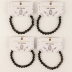 Petite Power Bracelet (17cmx6mm) - Gold Obsidian