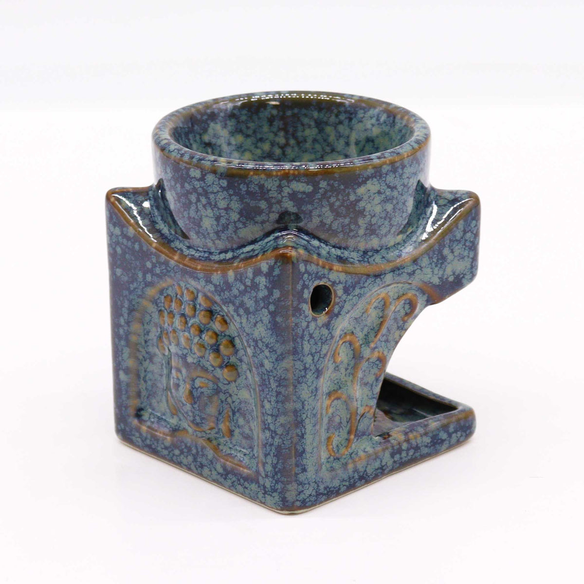 Square Buddha Burner - Dusty Blue