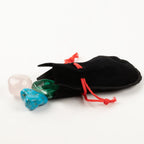 Quality Gothic Velvet Pouch - Black 12x8cm