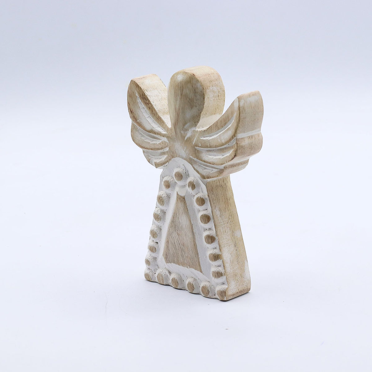 Mango Wood Angel - Whitewash - Mango Wood Angels | Hearth & Amble