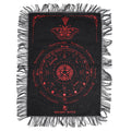 Ancient Witch Pendulum Divination Cloth - Mystic Moth - Black & Blood Red