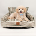 PAW Bed â€“ Medium Sofa â€“ Brown Stripes â€“ 60 Ã— 60 Ã— 28cm