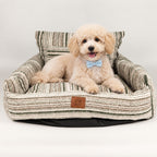 PAW Bed â€“ Medium Sofa â€“ Brown Stripes â€“ 60 Ã— 60 Ã— 28cm