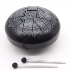 Happy Drum Om Mandala Engraved- 22x15cm