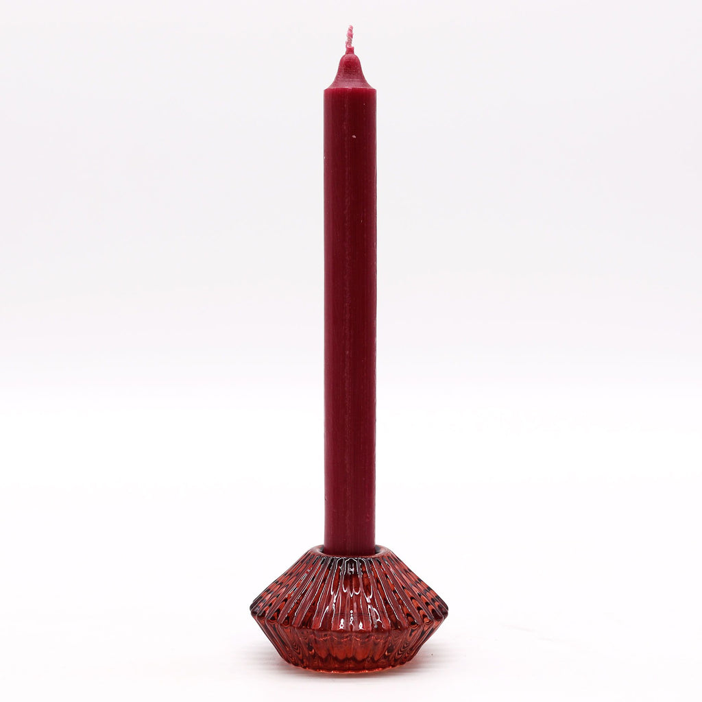 Flower Flip Dinner Candle / Tealight Holder - Vampire Red