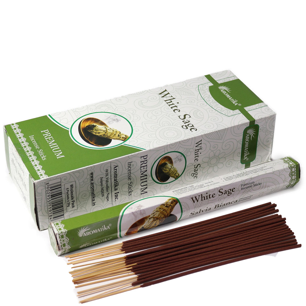 Aromatika Charcoal Free Hex Incense - White Sage
