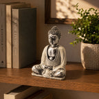 White & Grey Buddha - Medium
