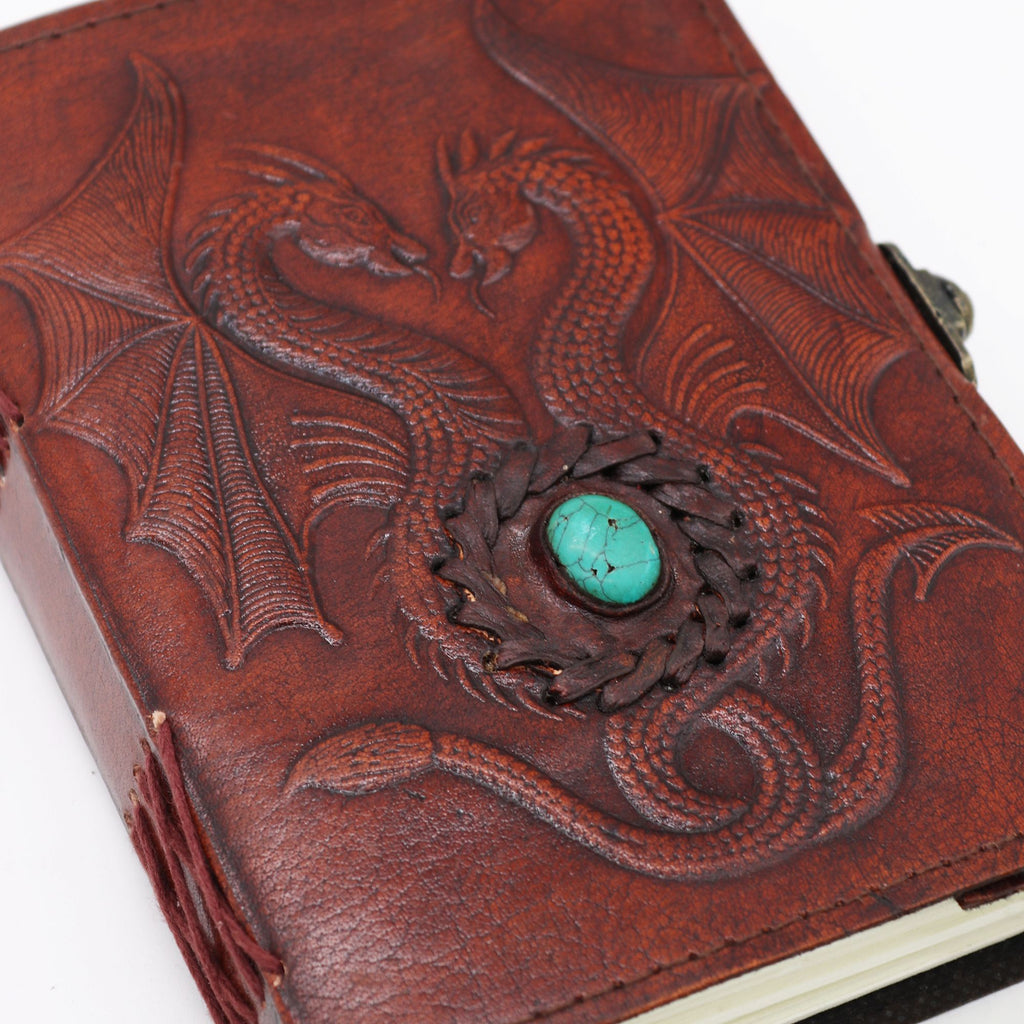 Two Dragons- Esoteric Notebook - Antique Grey - 200 pages  Stich Edge- 17.5x12.5x3cm