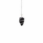 Raw Gemstone Pendulum - Black Agate