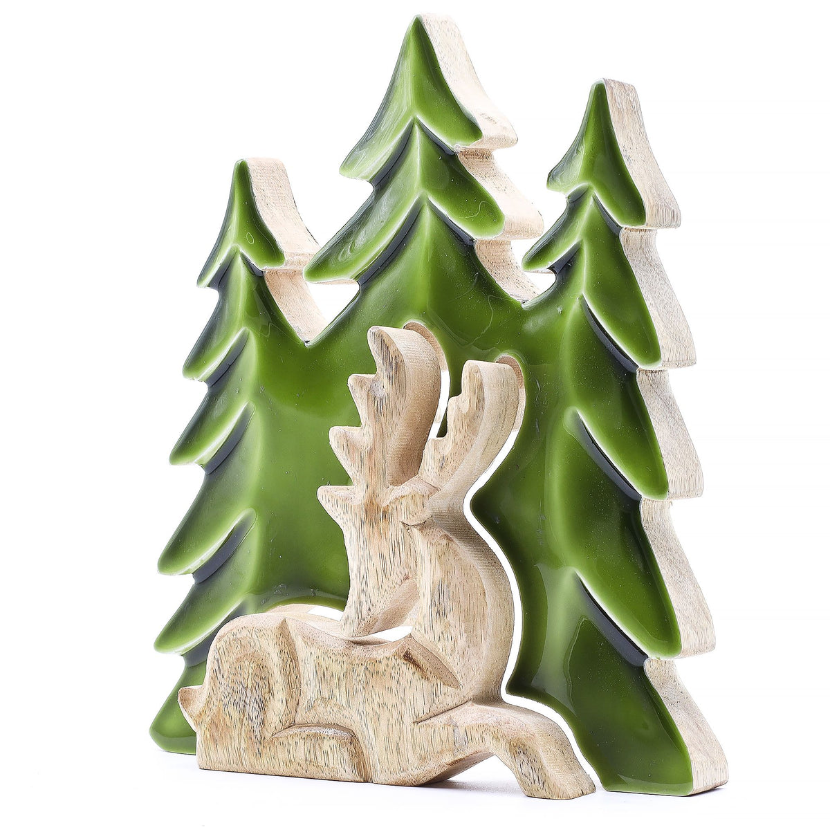 Lost in the Forrest - Stag in the Forrest 3D Wooden Decoration - 23x20cm - Lost in the Forest - Wooden Decorations & Bowls | Hearth & Amble