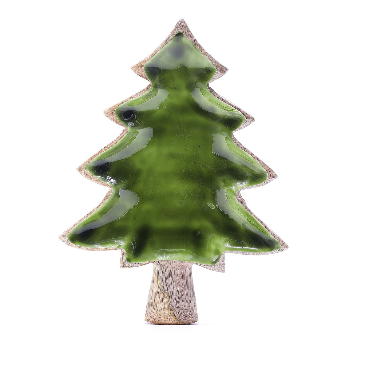Lost in the Forrest -  Enamel Tree Wooden Bowl - 25x19cm