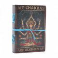 Leather Printed Notebook – My Chakras Are Aligned AF - 17.8×12.7 cm