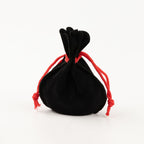 Quality Gothic Velvet Pouch - Black 12x8cm