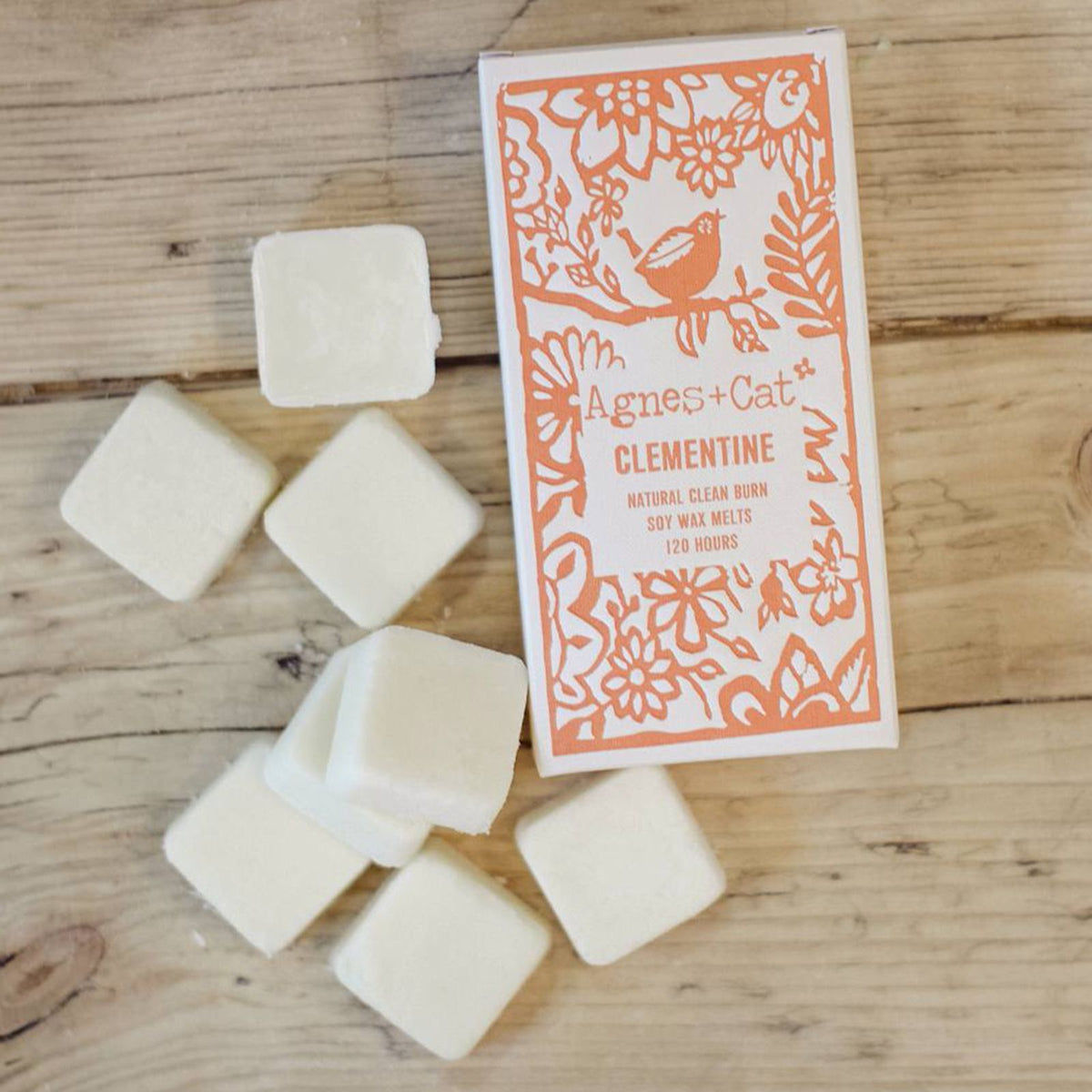 Agnes + Cat Box of 8 Wax Melts - Clementine