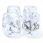 Natural Floral Glass - Vase Candle Holder - Margarita  - (12x11cm)