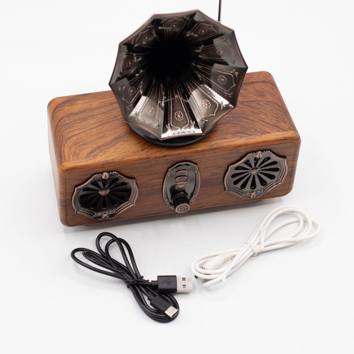 Retro Mini Double Gramophone Speaker - Bluetooth - 5.4 watt x 2