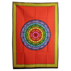 Cotton Wall Art (70x110cm) - Rainbow Flower of Life