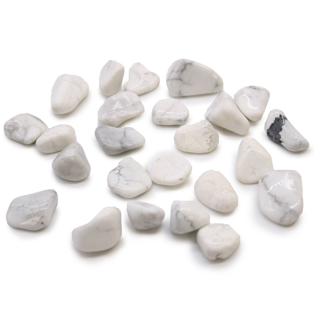 Small African Tumble Stones - White Howlite - Magnesite - product image 1