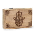 Big Rectangle Box 21.5x14x6.3cm - Hamsa Black Engraved