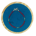 Nepalese Extra Fine Gem Bracelet - Coral Tribal Bead