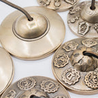 Premium Brass Tibetan Tingsha - Plain Traditional - approx 7.5cm (345gm)