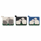 Natural Felt Zipper Pouches - Countryside Classic Sheep