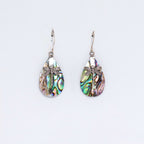 Shell & Silver Earrings - Dragonflies - Abalone