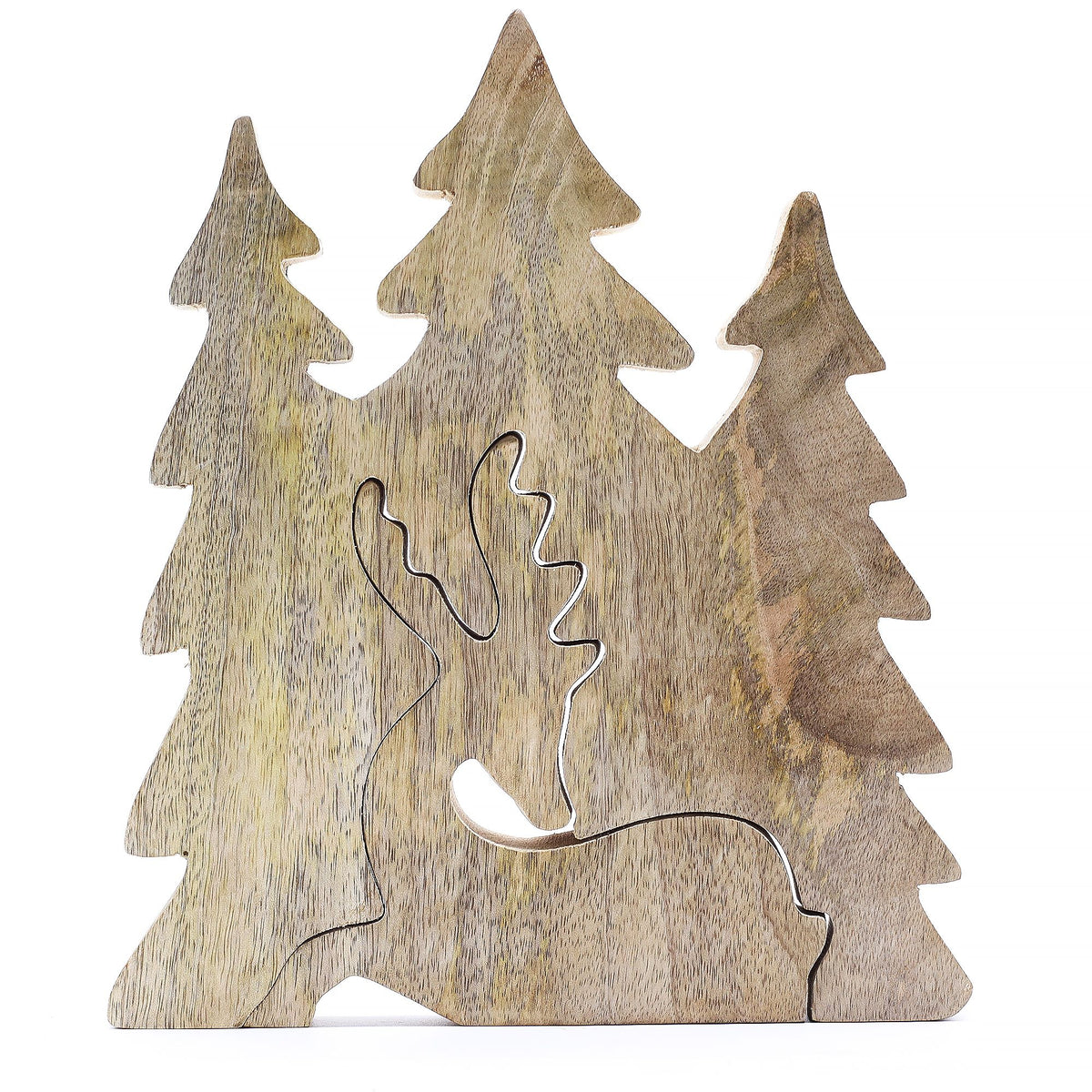 Lost in the Forrest - Stag in the Forrest 3D Wooden Decoration - 23x20cm - Lost in the Forest - Wooden Decorations & Bowls | Hearth & Amble