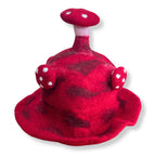 Felted Mushroom Hat - Rush To The Head Red