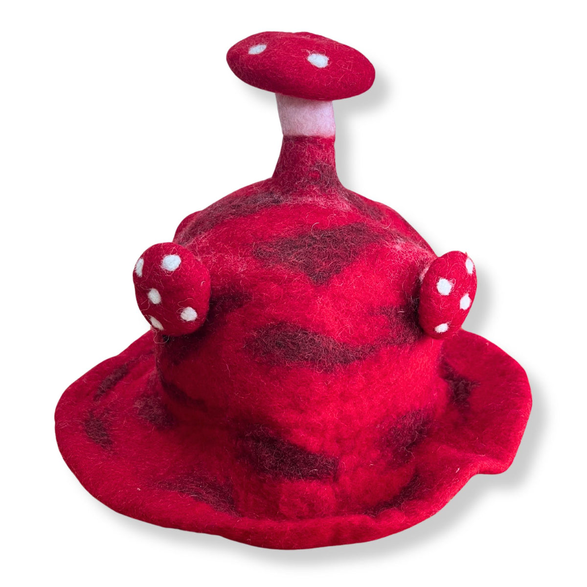 Felted Mushroom Hat - Rush To The Head Red