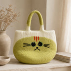 Large Grumpy Cat Felted Bag