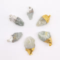 Gemstone Indian Jade Gold & Silver Plated Pendants (6 assorted)