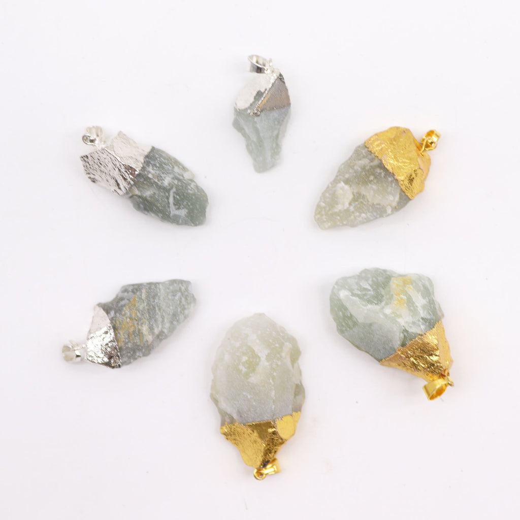 Gemstone Indian Sodalite & Silver Plated Pendants (6 assorted)