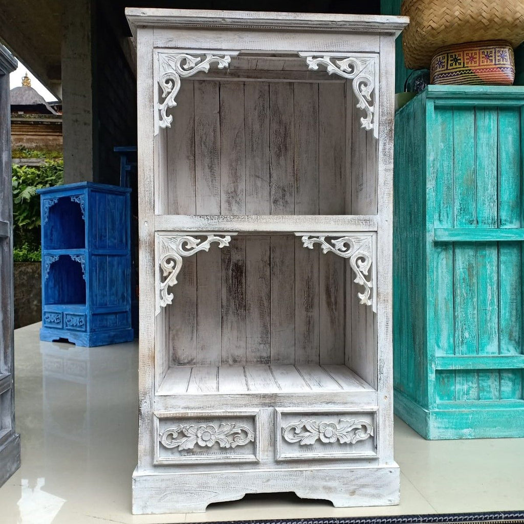 Albasia Bathroom Cabinet - Whitewash