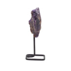 Mineral Specimen on Metal Stand - Amethyst