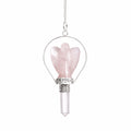 Angel Pendulum with Ring- Rose Quartz